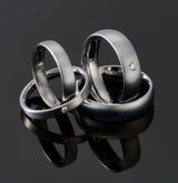 Abhurit Titan Paar Ringe mit 1 Brillant Ring