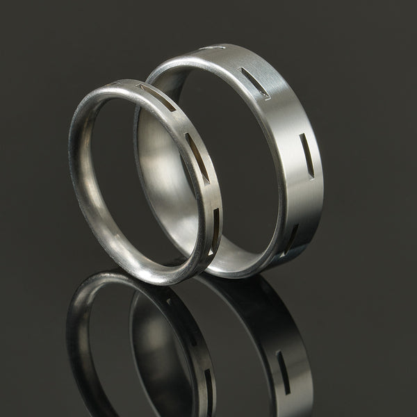 BAFERTISIT titanium rings pair